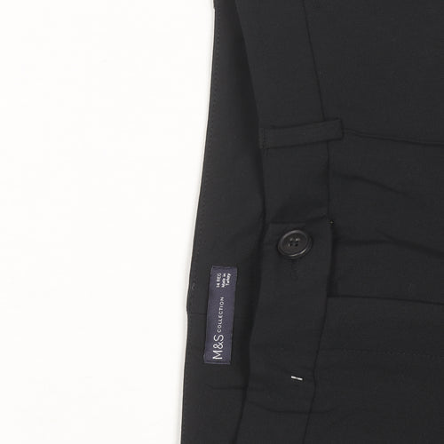Marks and Spencer Women's Black Size 14 Straight Leg Dress Pants