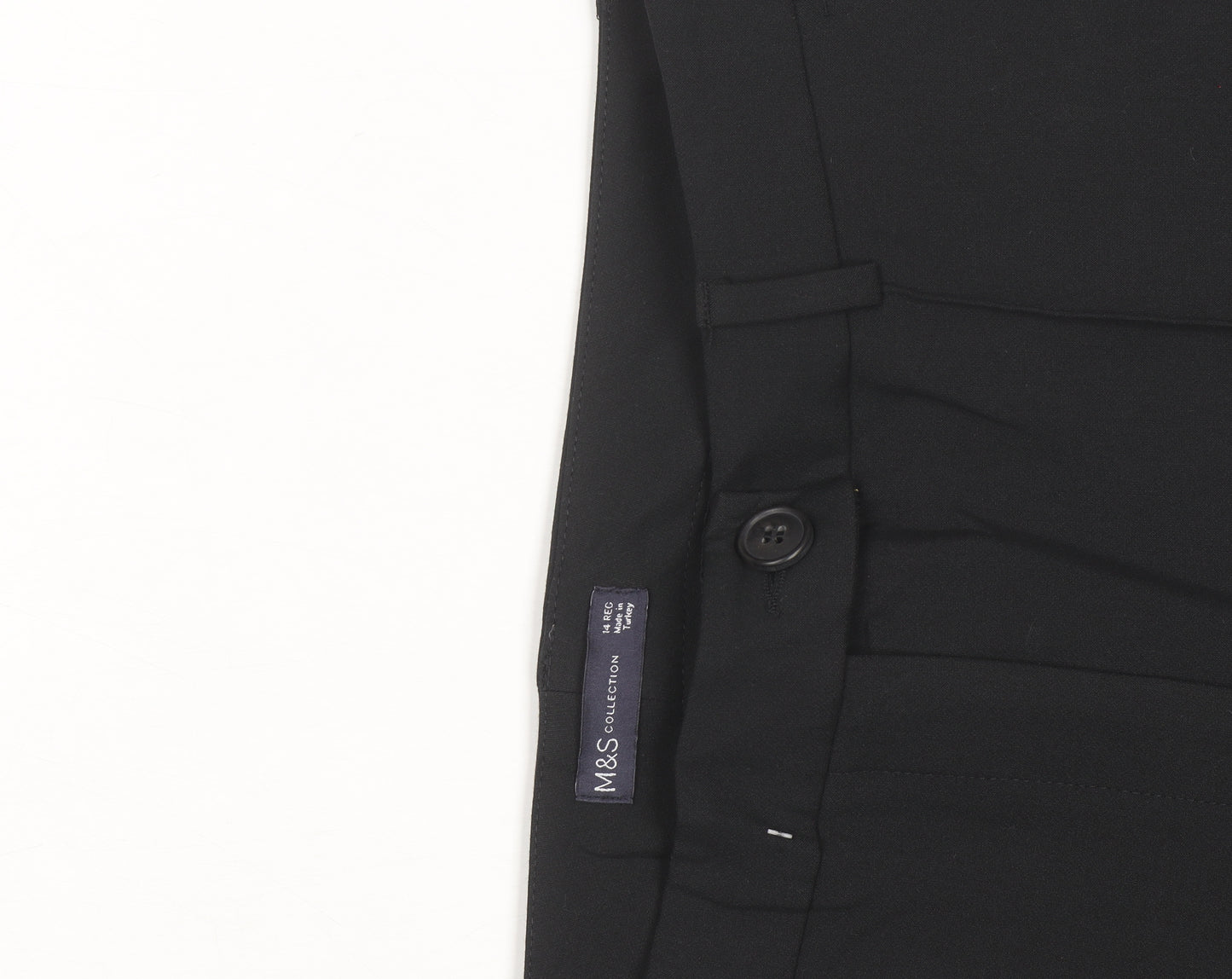 Marks and Spencer Women's Black Size 14 Straight Leg Dress Pants