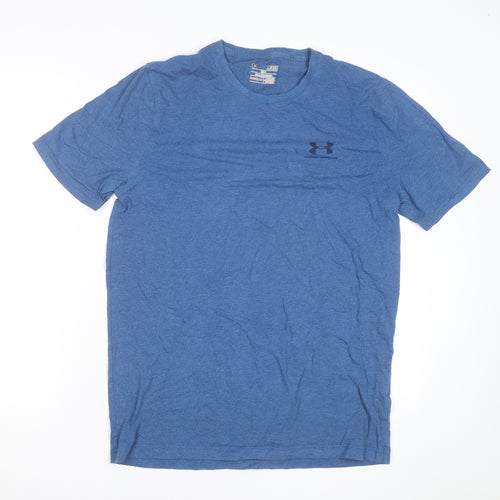 Under Armour Men Blue HeatGear T-Shirt Size S Loose Fit