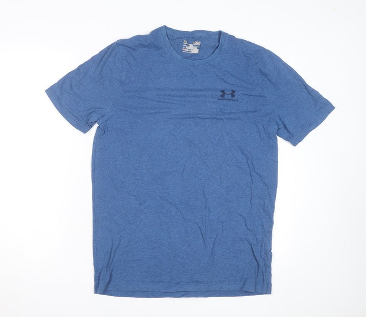 Under Armour Men Blue HeatGear T-Shirt Size S Loose Fit