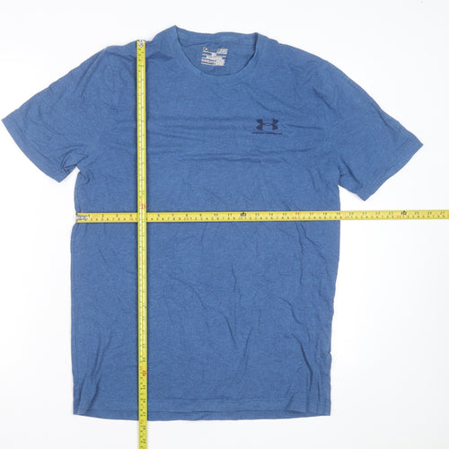 Under Armour Men Blue HeatGear T-Shirt Size S Loose Fit
