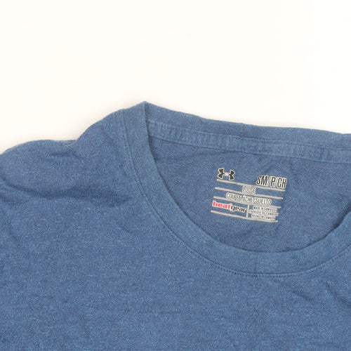 Under Armour Men Blue HeatGear T-Shirt Size S Loose Fit