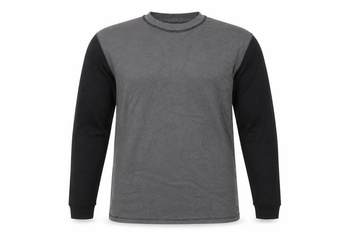 Hollister Men's Grey Waffle-Knit Long Sleeve Pullover Jumper XL