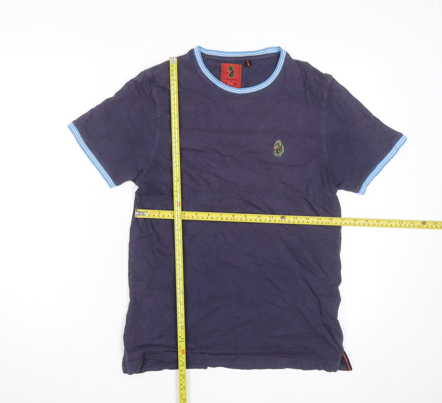 Luke 1977 Men's Blue Crew Neck Cotton T-Shirt Size M