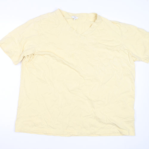 Cotton Traders Men's Beige 3XL V-Neck Short Sleeve T-Shirt