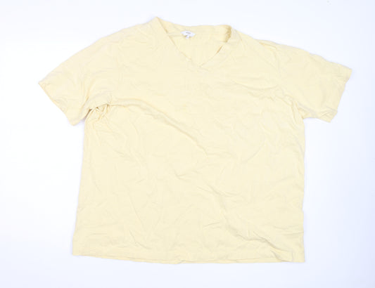 Cotton Traders Men's Beige 3XL V-Neck Short Sleeve T-Shirt