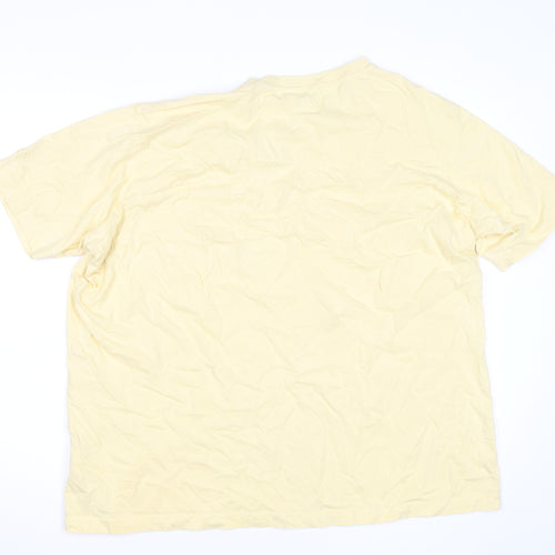 Cotton Traders Men's Beige 3XL V-Neck Short Sleeve T-Shirt