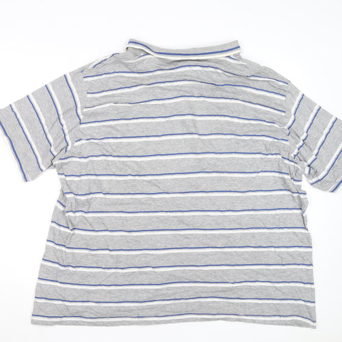 French Connection Men’s Grey Striped 3XL Polo Shirt