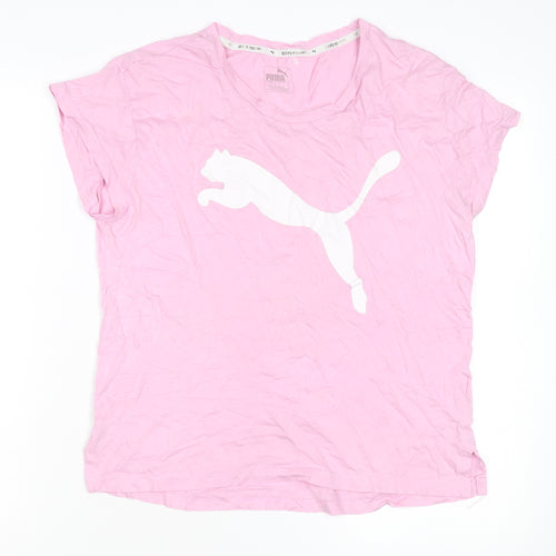 Puma Women's Pink Basic Sports T-Shirt Size 10
