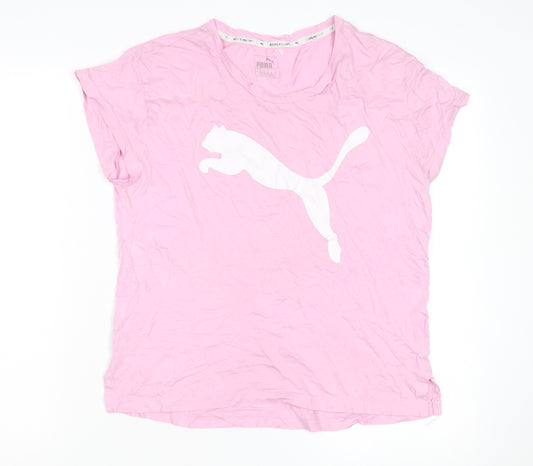 Puma Women's Pink Basic Sports T-Shirt Size 10