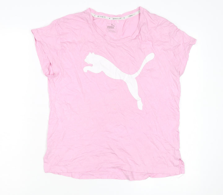Puma Women's Pink Basic Sports T-Shirt Size 10