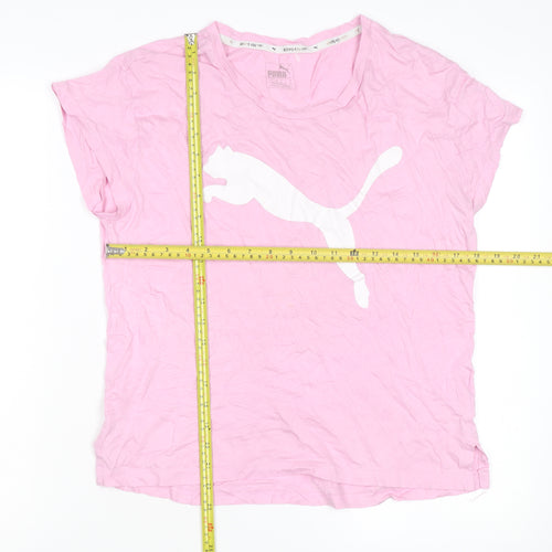 Puma Women's Pink Basic Sports T-Shirt Size 10
