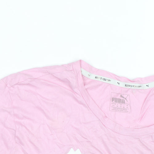 Puma Women's Pink Basic Sports T-Shirt Size 10