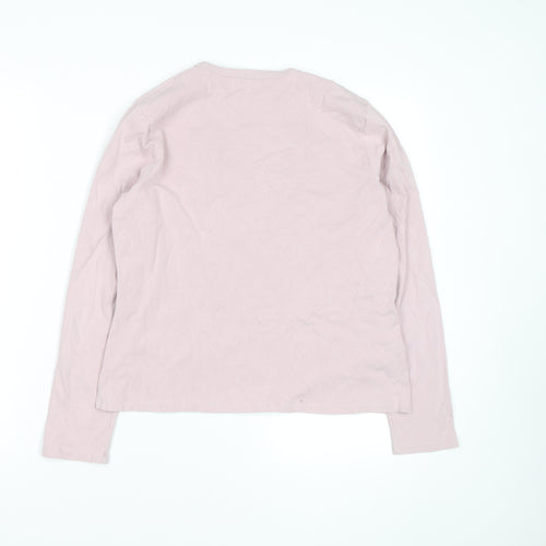 Laura Ashley Womens Pink Long Sleeve Cotton Jersey T-Shirt UK16