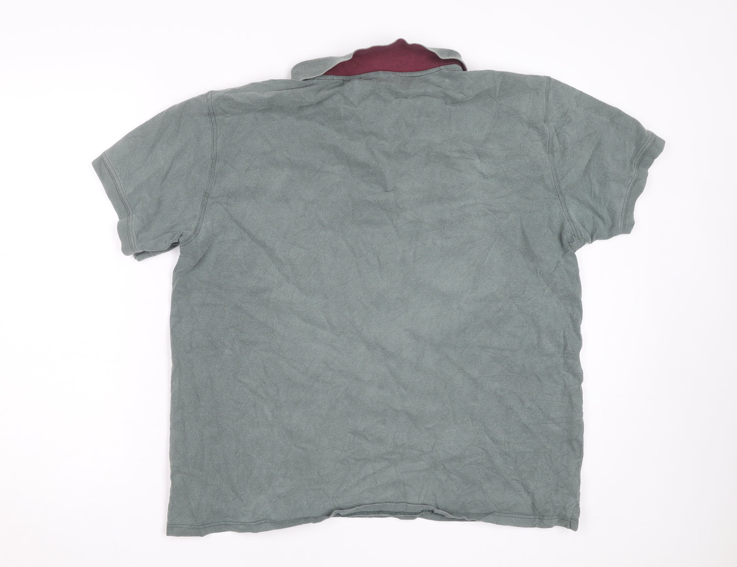 GANT Men's 3XL Green Cotton Short Sleeve Polo Shirt