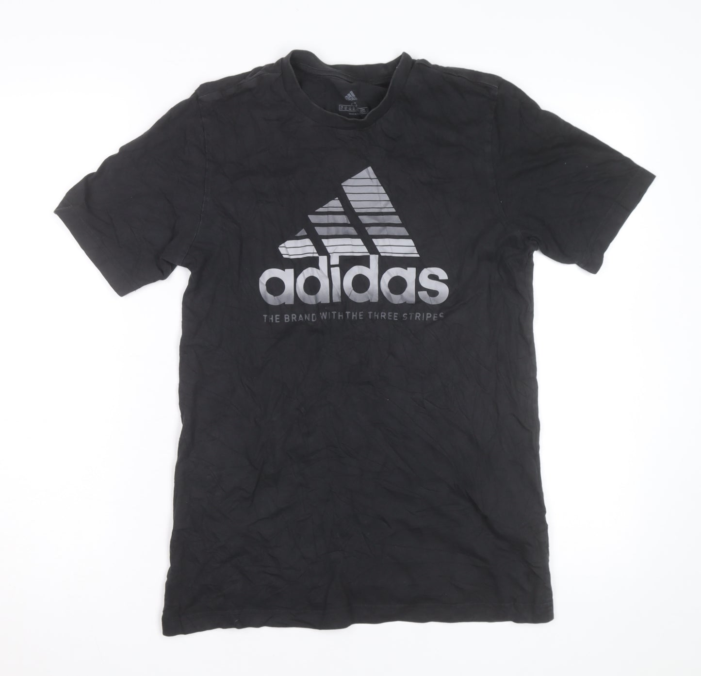 Adidas Men's Black XS Graphic Sports Cotton T-Shirt