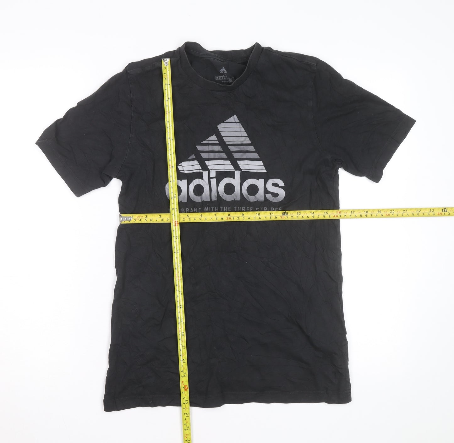 Adidas Men's Black XS Graphic Sports Cotton T-Shirt