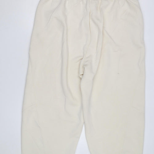 Marks and Spencer Women Beige Regular Cropped Jogger Trousers Size 12