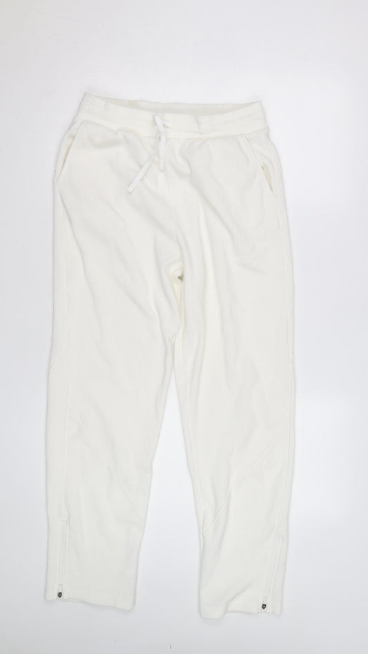 Marks and Spencer Women’s White Jogger Trousers M Breathable Stretch