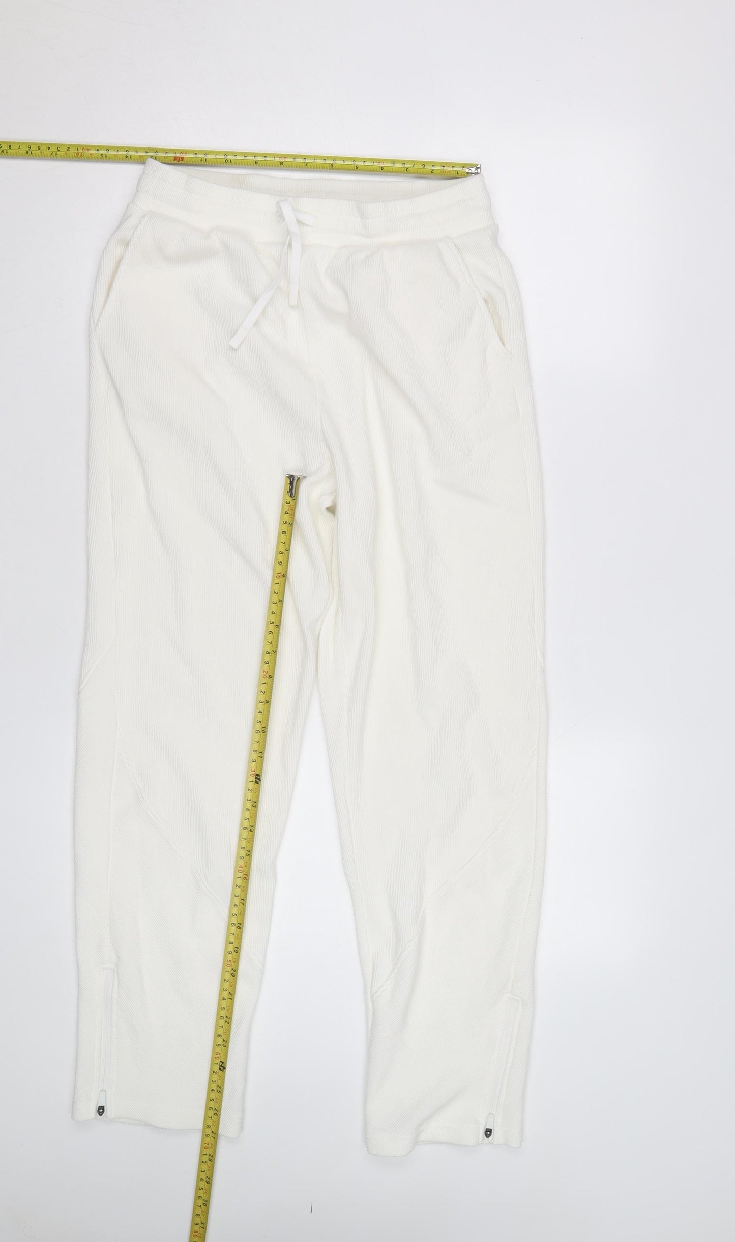 Marks and Spencer Women’s White Jogger Trousers M Breathable Stretch