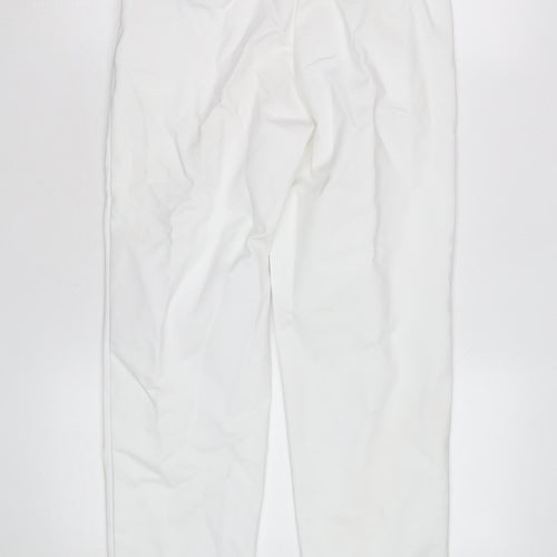 Marks and Spencer Womens White Slim Leg Trousers Size 8