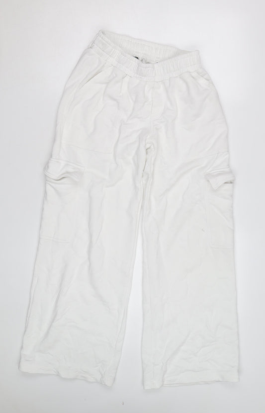 Wild Fable Men's White Cargo Trousers S Relaxed Fit
