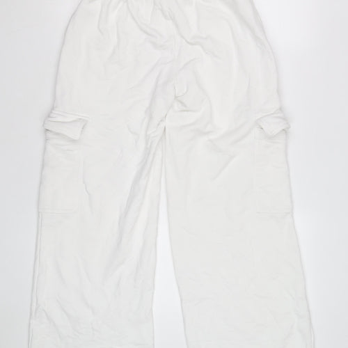 Wild Fable Men's White Cargo Trousers S Relaxed Fit