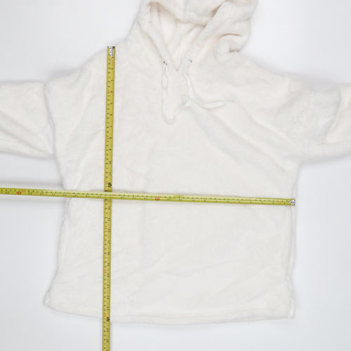 The Lounge Edit Women White Size 12 Pullover Fleece Hoodie