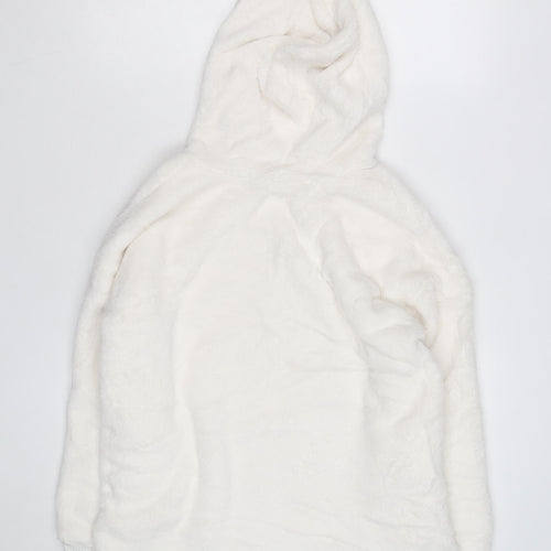 The Lounge Edit Women White Size 12 Pullover Fleece Hoodie