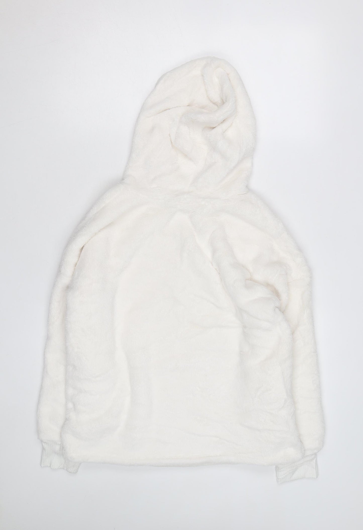 The Lounge Edit Women White Size 12 Pullover Fleece Hoodie
