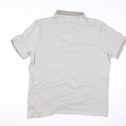Marks and Spencer Men's Beige Regular Fit Cotton Polo Shirt XL