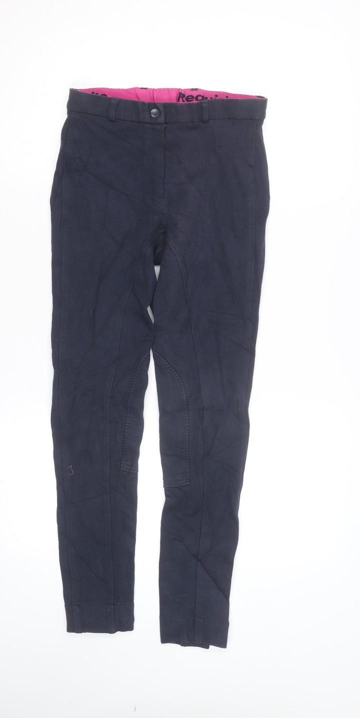 Requisite Womens Navy Blue Size 8 Riding Breeches Stretch Cotton