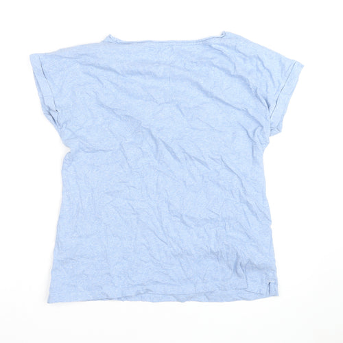 FatFace Womens Blue Short Sleeve Crew Neck Cotton T-Shirt UK 14
