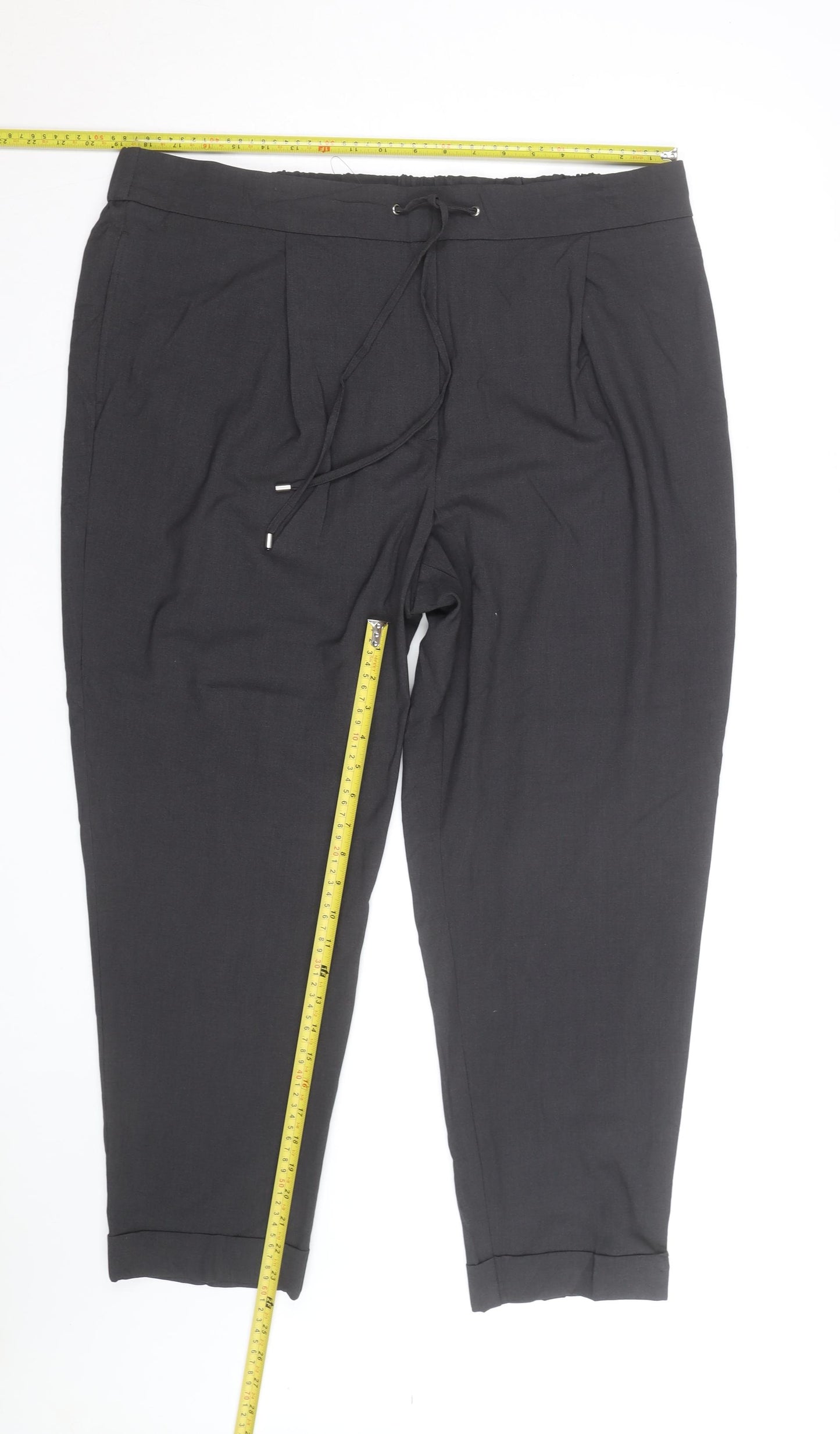 Marks and Spencer Women’s Black Cropped Tapered Trousers Size 20