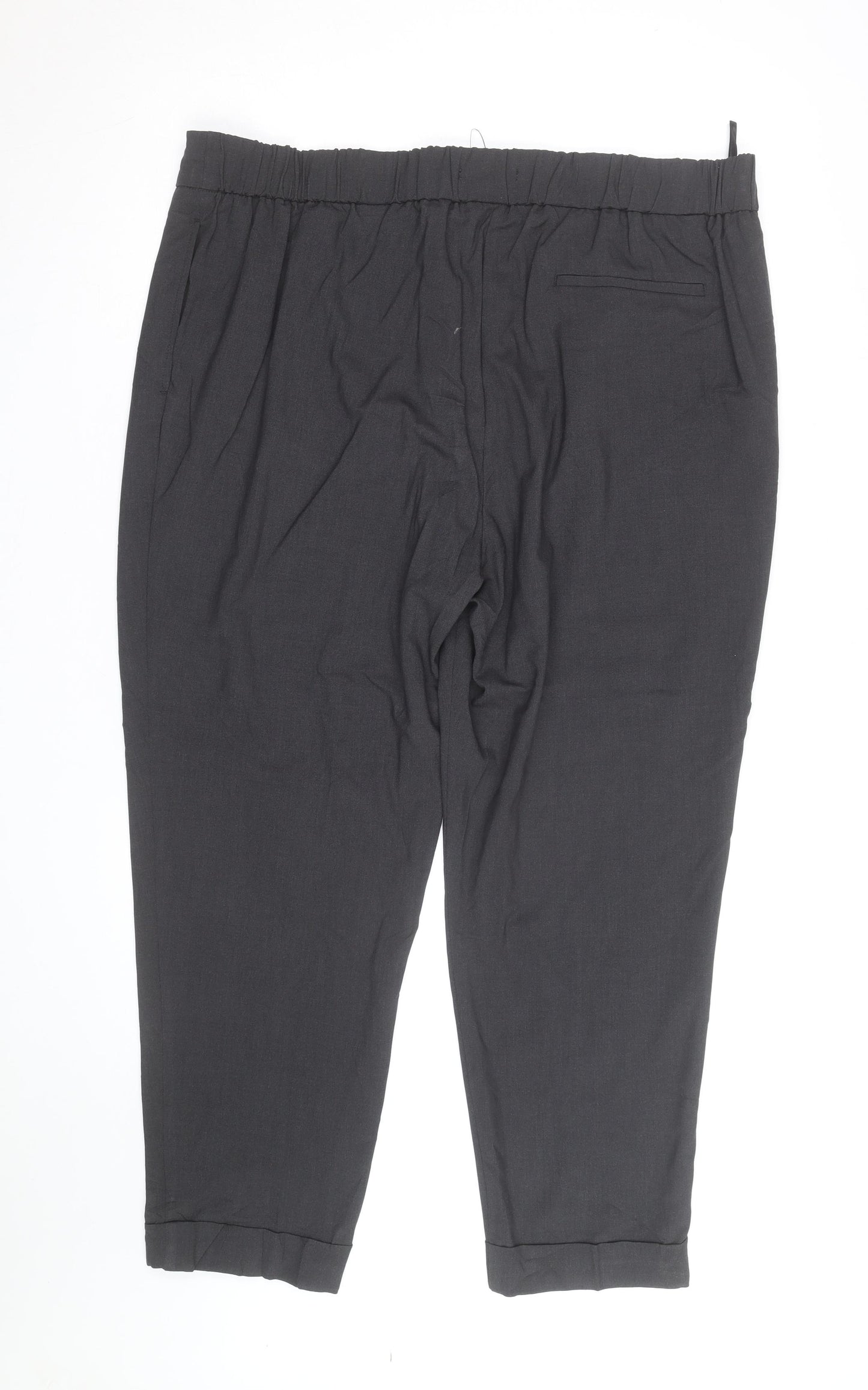 Marks and Spencer Women’s Black Cropped Tapered Trousers Size 20