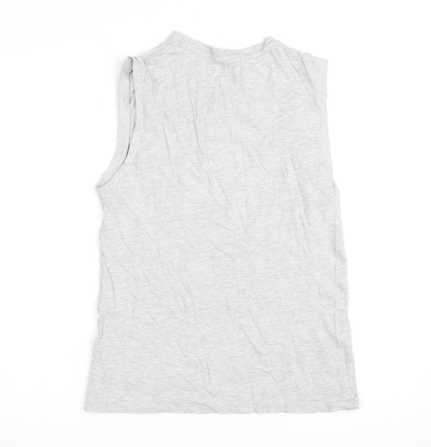 Slazenger Mens Grey Sleeveless V-Neck Cotton T-Shirt XS