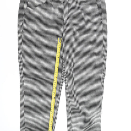 Marks and Spencer Women's Black Houndstooth Cropped Trousers Size 18