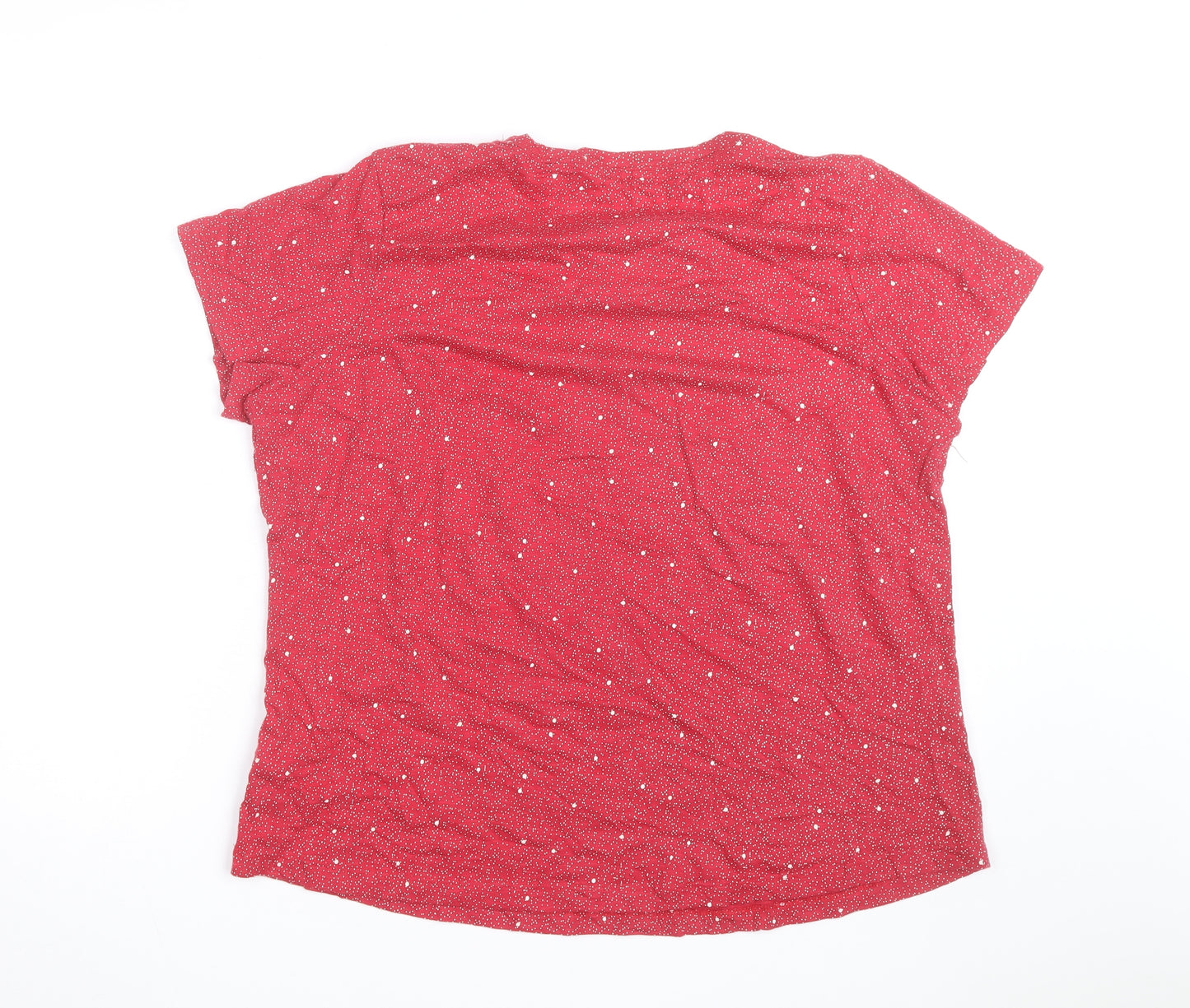 Fat Face Women’s Red Polka Dot Jersey T-Shirt Size 12