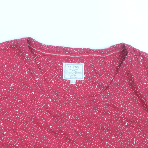 Fat Face Women’s Red Polka Dot Jersey T-Shirt Size 12