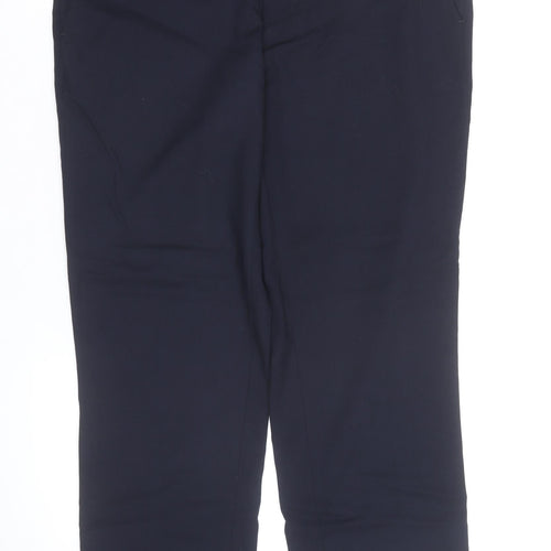 Marks and Spencer Men’s Navy Blue Regular Fit Wool Dress Trousers 34S