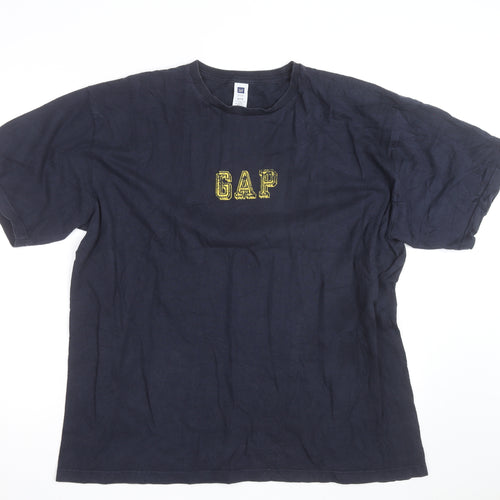 GAP Men’s Blue XL Logo Graphic Cotton Crew Neck T-Shirt