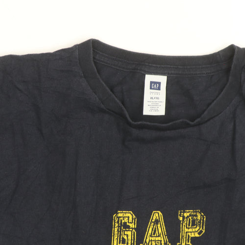 GAP Men’s Blue XL Logo Graphic Cotton Crew Neck T-Shirt