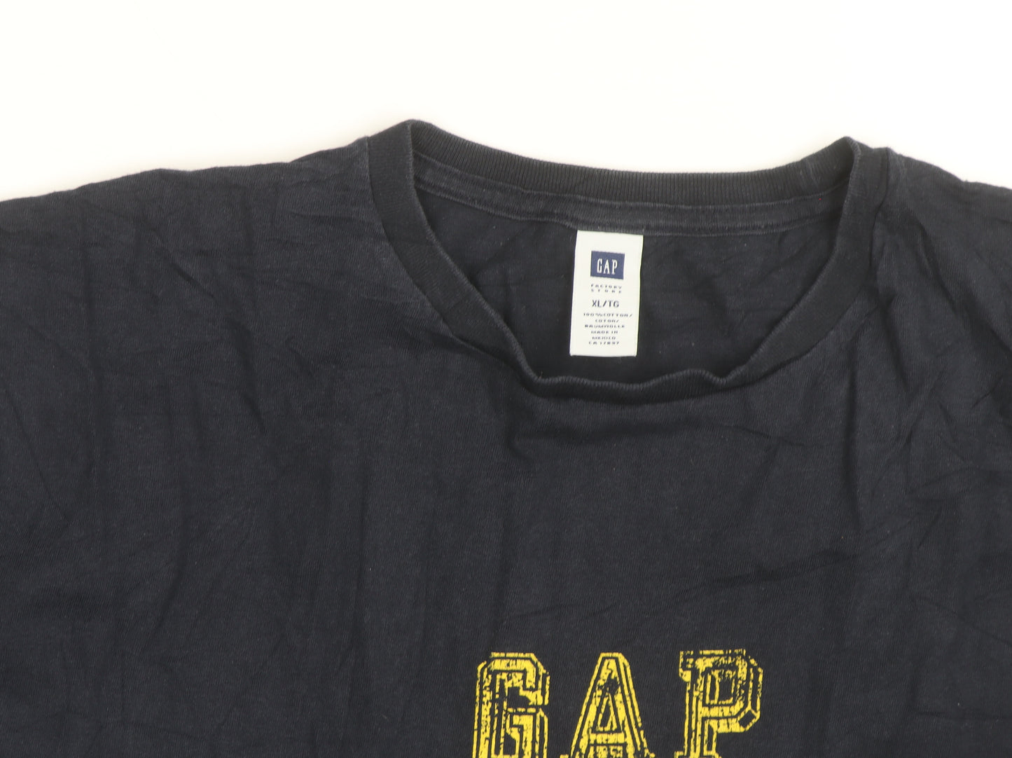 GAP Men’s Blue XL Logo Graphic Cotton Crew Neck T-Shirt