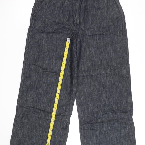 Marks and Spencer Womens Blue Wide-Leg Denim Jeans Size 14