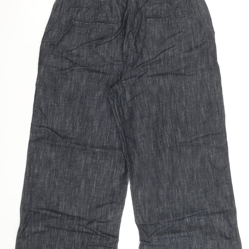 Marks and Spencer Womens Blue Wide-Leg Denim Jeans Size 14