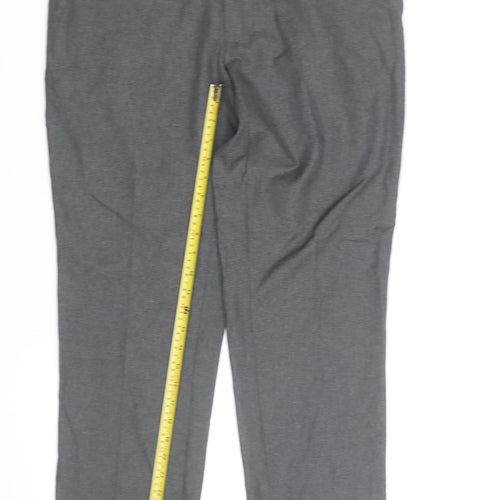 Marks and Spencer Men's Grey Slim Fit Dress Trousers 34R
