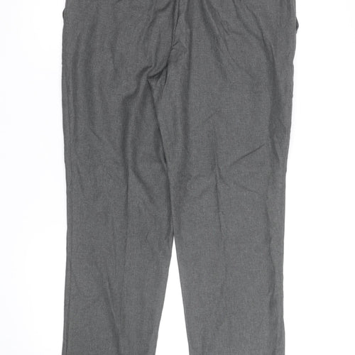 Marks and Spencer Men's Grey Slim Fit Dress Trousers 34R