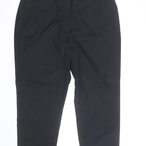 Marks and Spencer Women Black Chino Trousers Size 14 Regular
