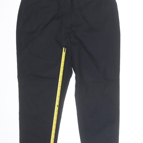 Marks and Spencer Women Black Chino Trousers Size 14 Regular
