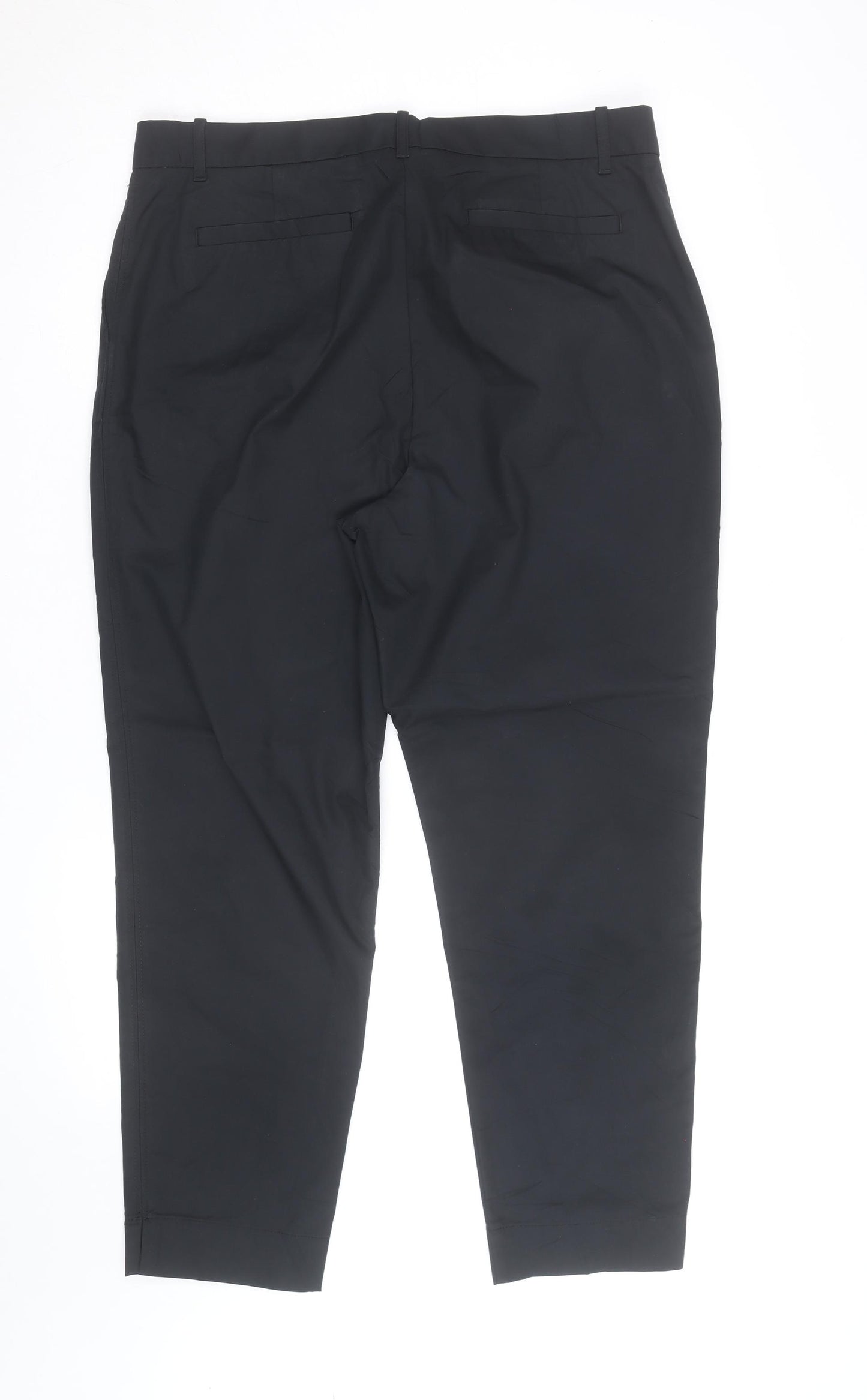 Marks and Spencer Women Black Chino Trousers Size 14 Regular